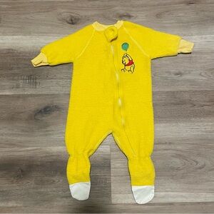 Vintage Winnie The Pooh Disney One piece Fleece onesie 1T